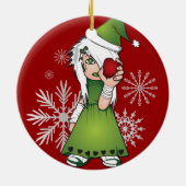 Weihnachten Emo Girl Ornament (Hinten)