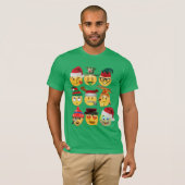 Weihnachten Emoji Dekorationen lustiges Hemddesign T-Shirt (Vorne ganz)