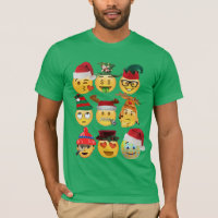 Weihnachten Emoji Dekorationen lustiges Hemddesign