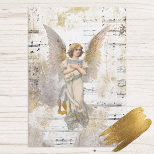 Weihnachten Engel Wings Music Gold Entdeckungsreis Seidenpapier