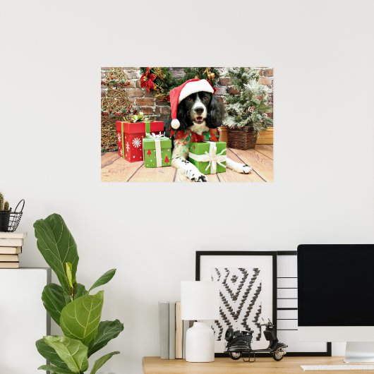 Weihnachten - Englisch Springer Spanisch - Lucy Poster (Heimbüro)