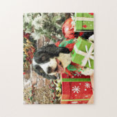 Weihnachten - englischer SpringerSpaniel - Betsy Puzzle (Vertikal)