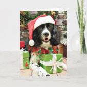 Weihnachten - englischer SpringerSpaniel - Lucy (Vorderseite)