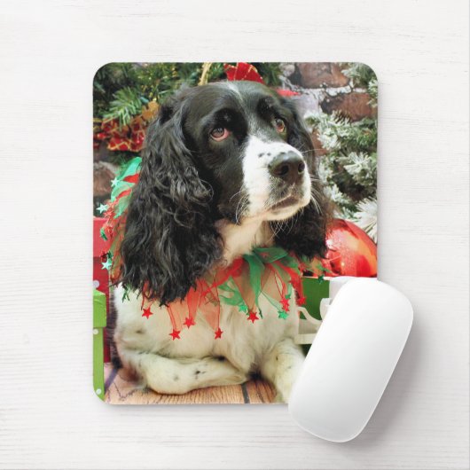 Weihnachten - englischer SpringerSpaniel - Lucy Mousepad (Mit Mouse)