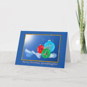 Weihnachten, Enkelin, Ballerinen Feiertagskarte