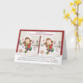 Weihnachten, Enkelin. Spot the differenz Karte (Gelbe Blume)