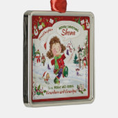 Weihnachten, Enkelin, Weihnachtsbrief, Ornament Aus Metall (Rechts)