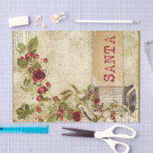 Weihnachten Ephemera Rose Vogelkäfig Seidenpapier (Handwerk)