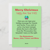 Weihnachten "Erbsen auf Erden" Punny Niedlich Mode (Rückseite)