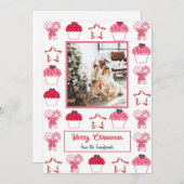 Weihnachten Erdbeere Cupcakes & Zuckerrohre (Vorne/Hinten)