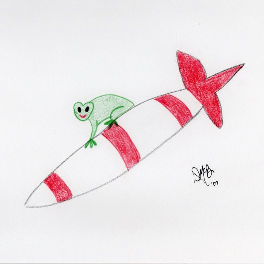 Weihnachten - Erhalten Sie sich nicht unter Rakete Karte