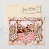 Weihnachten, Erste Weihnachtskarte 1843 Feiertagspostkarte (Vorne/Hinten)