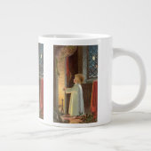 Weihnachten, Erwärmung des Kindes am Kamin Jumbo-Tasse (Rechts)