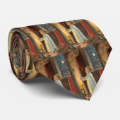 Weihnachten, Erwärmung des Kindes am Kamin Krawatte (Gerollt)