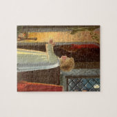 Weihnachten, Erwärmung des Kindes am Kamin Puzzle (Horizontal)