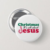 Weihnachten - es ist ganz über Jesus Button (Vorne & Hinten)