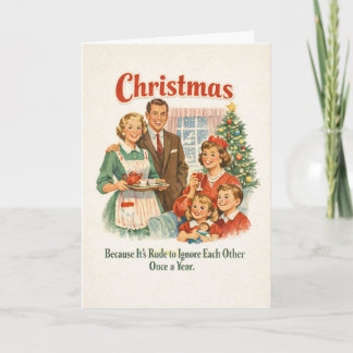 Weihnachten. Es ist unhöflich, sich gegenseitig zu Karte
