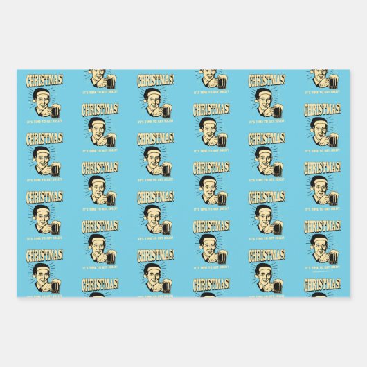 Weihnachten: Es ist Zeit zum Jolly Geschenkpapier Set (Vorderseite 3)
