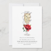 Weihnachten essen Drink und Sei froh Party Einladung (Vorderseite)