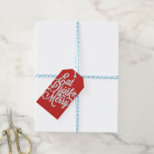 Weihnachten "Essen Sie trinken und seien Sie fröhl Geschenkanhänger (Mit Garn)