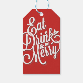 Weihnachten "Essen Sie trinken und seien Sie fröhl Geschenkanhänger