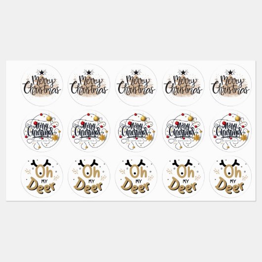 Weihnachten Etiketten (Blatt)