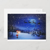 Weihnachten-Eve Feiertagspostkarte (Vorne/Hinten)