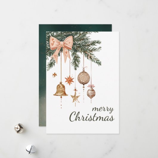 Weihnachten Evergreen Branches Ornament Non-Foto (Vorderseite/Rückseite Beispiel)