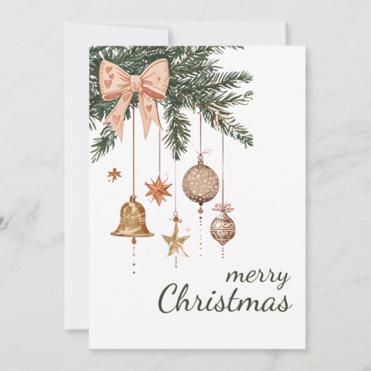 Weihnachten Evergreen Branches Ornament Non-Foto (Vorderseite)