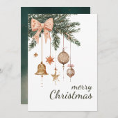 Weihnachten Evergreen Branches Ornament Non-Foto (Vorne/Hinten)