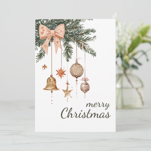 Weihnachten Evergreen Branches Ornament Non-Foto (Stehend Vorderseite)