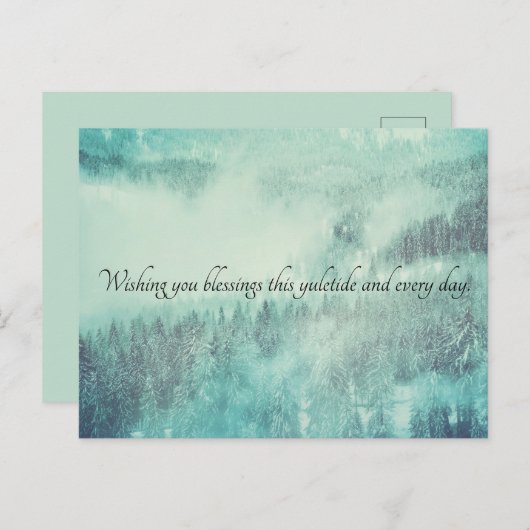 Weihnachten Evergreen Forest Winter Solstice (Vorne/Hinten)