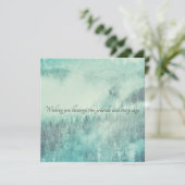 Weihnachten Evergreen Forest Winter Solstice Karte (Stehend Vorderseite)