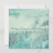 Weihnachten Evergreen Forest Winter Solstice Karte (Vorderseite)