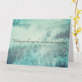 Weihnachten Evergreen Forest Winter Solstice Karte (Gelbe Blume)