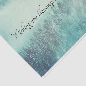 Weihnachten Evergreen Forest Winter Solstice Seidenpapier (Ausschnitt)