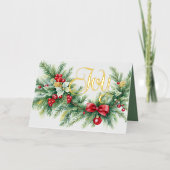 Weihnachten Evergreen Garland Bows Red Berries (Vorderseite)