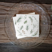 Weihnachten Evergreen Pine Trees Woods Hütte Serviette