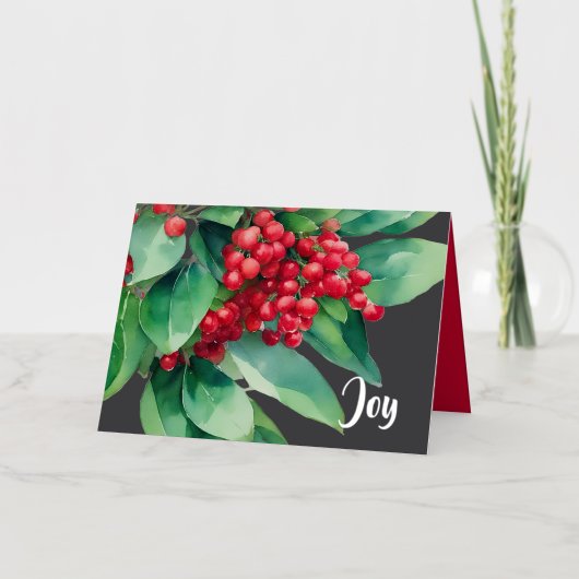 Weihnachten Evergreen Red Berries (Vorderseite)