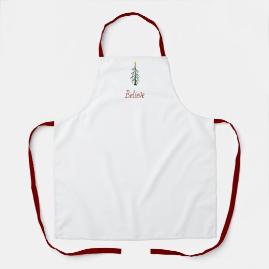 Weihnachten Evergreen Tree Glaube Urlaub Schürze (Vorderseite)