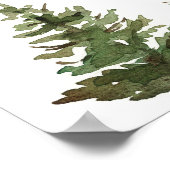 Weihnachten - Evergreen Trees Wohngestaltung Poster (Ecke)