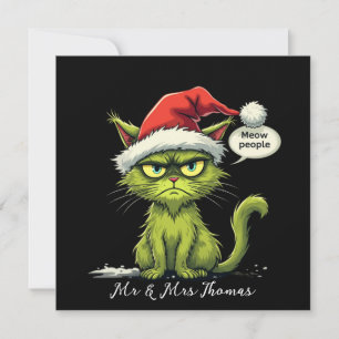 Weihnachten "Ew People" Meowy Cat Lovers Einladung