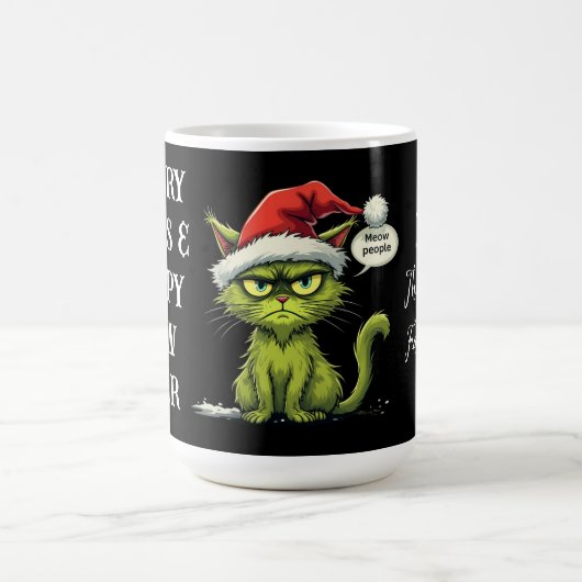 Weihnachten "Ew People" Meowy Cat Lovers Kaffeetasse (Mittel)