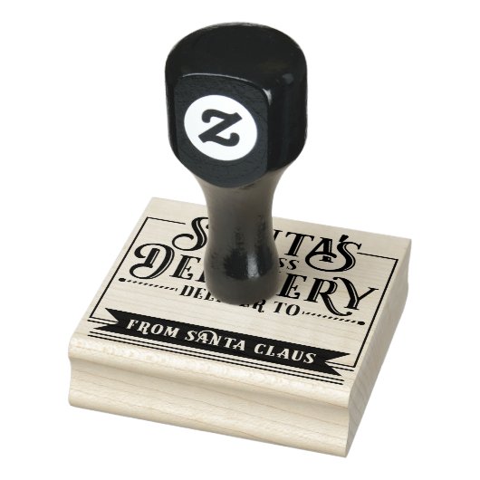 Weihnachten: Express-Lieferung des Weihnachtsmanns Gummistempel (Stempel)