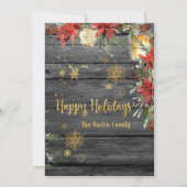 Weihnachten Extravagant Gold Rustic Barboard Card Einladung (Rückseite)