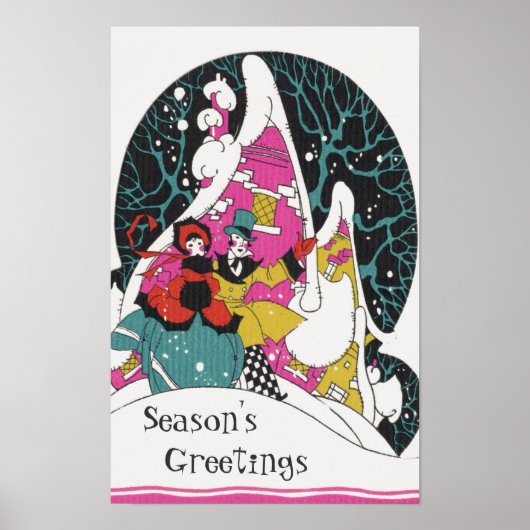 Weihnachten, Extravagante Viktorianische Städter Poster (Vorne)