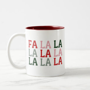 Weihnachten Fa La La La La Urlaub Xmas Lustig Zweifarbige Tasse