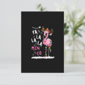 Weihnachten - Fa-La-La-Mingo Flamingo mit Weihnach Begleitkarte (Stehend Vorderseite)