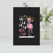 Weihnachten - Fa-La-La-Mingo Flamingo mit Weihnach Dankeskarte (Stehend Vorderseite)