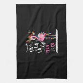 Weihnachten - Fa-La-La-Mingo Flamingo mit Weihnach Geschirrtuch (Vertikal)